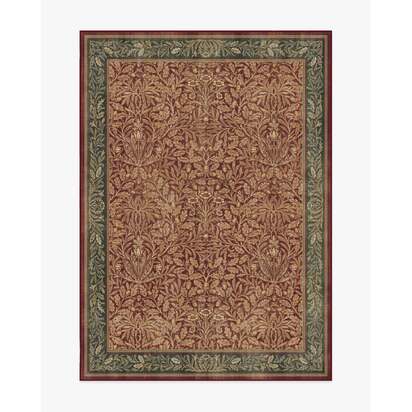 Acorn Amber Red Rug by Morris & Co. - 150 x 215 cm - All-In-One Rug