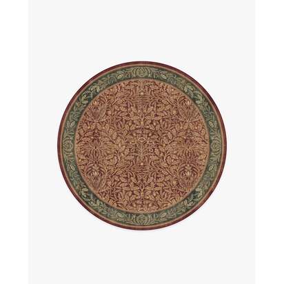 Acorn Amber Red Rug by Morris & Co. - 185 Round cm - All-In-One Rug