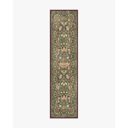 Lodden Soft Evergreen & Gold Rug by Morris & Co. - 75 x 305 cm - All-In-One Rug