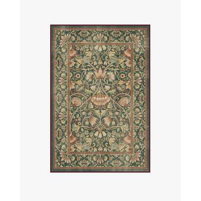 Lodden Soft Evergreen & Gold Rug by Morris & Co. - 120 x 185 cm - All-In-One Rug
