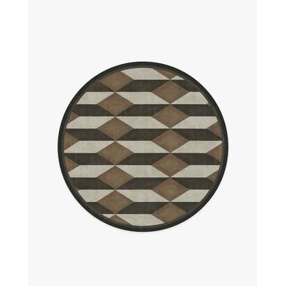 Oak Black & Camel Rug by Martyn Lawrence Bullard - 185 Round cm - All-In-One Rug