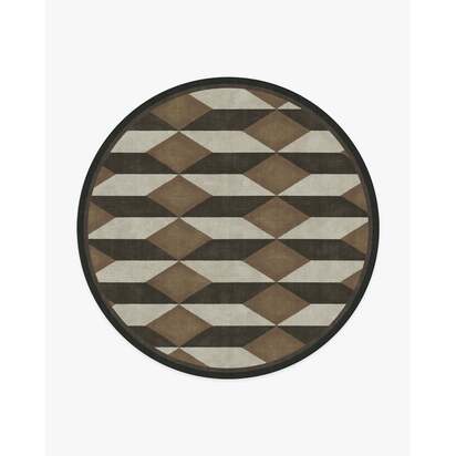 Oak Black & Camel Rug by Martyn Lawrence Bullard - 245 Round cm - All-In-One Rug