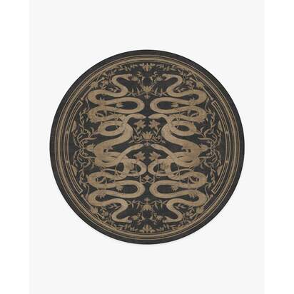 Sumaya Soft Black Rug by Martyn Lawrence Bullard - 245 Round cm - All-In-One Rug