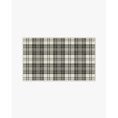 Dress Stewart Tartan Black & Ivory Rug - 90 x 150 cm - All-In-One Rug