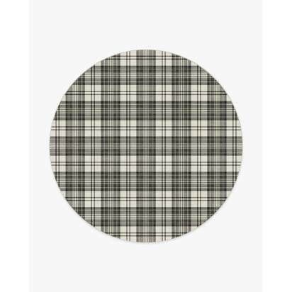 Dress Stewart Tartan Black & Ivory Rug - 245 Round cm - All-In-One Rug