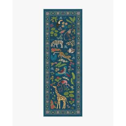 Jingle Jungle Royal Blue Rug by Iris Apfel - 75 x 215 cm - All-In-One Rug