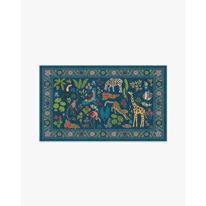 Jingle Jungle Royal Blue Rug by Iris Apfel - 90 x 150 cm - All-In-One Rug
