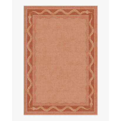 Serpent Border Coral Rug by Matthew Williamson - 185 x 275 cm - All-In-One Rug