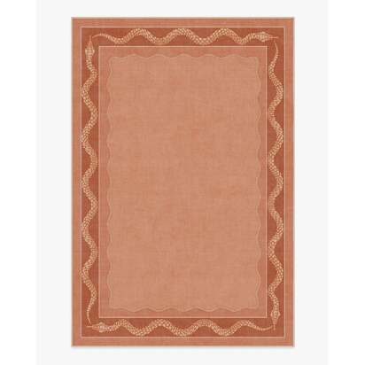 Serpent Border Coral Rug by Matthew Williamson - 200 x 290 cm - All-In-One Rug