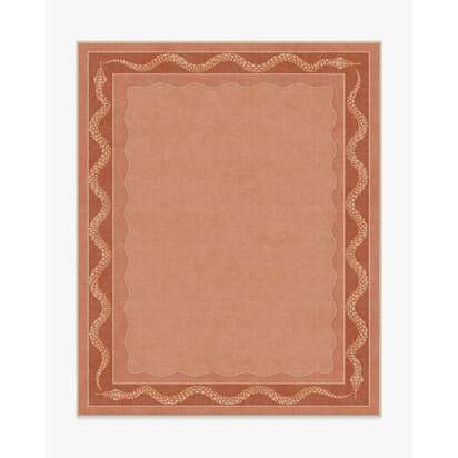 Serpent Border Coral Rug by Matthew Williamson - 245 x 305 cm - All-In-One Rug