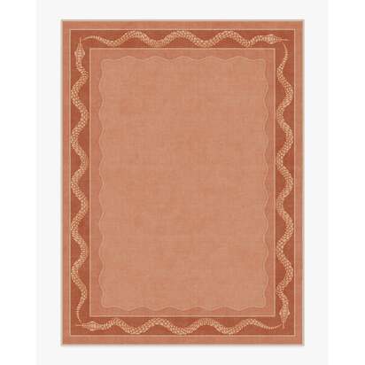 Serpent Border Coral Rug by Matthew Williamson - 275 x 365 cm - All-In-One Rug