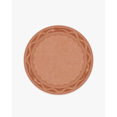 Serpent Border Coral Rug by Matthew Williamson - 185 Round cm - All-In-One Rug