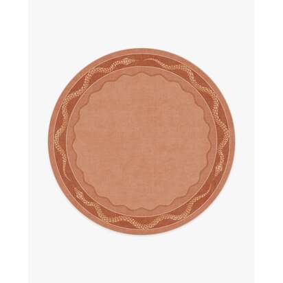 Serpent Border Coral Rug by Matthew Williamson - 245 Round cm - All-In-One Rug