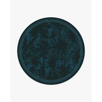 Twilight Forest Midnight Rug by Matthew Williamson - 245 Round cm - All-In-One Rug