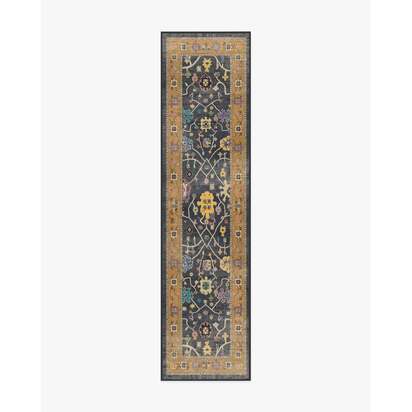 Jemima Vintage Ink Multicolour Rug - 75 x 215 cm - All-In-One Rug