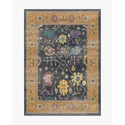 Jemima Vintage Ink Multicolour Rug - 150 x 215 cm - All-In-One Rug