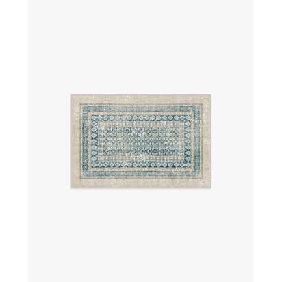 Cyrus Neutral and Blue Rug - 60 x 90 cm - All-In-One Rug