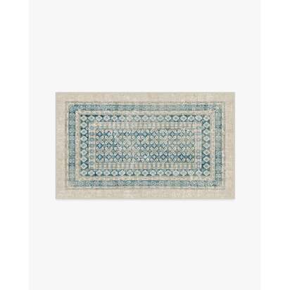 Cyrus Neutral and Blue Rug - 90 x 150 cm - All-In-One Rug