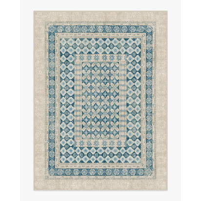 Cyrus Neutral and Blue Rug - 275 x 365 cm - All-In-One Rug