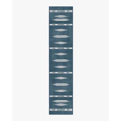 Raye Indigo & Ivory Rug - 75 x 365 cm - All-In-One Rug