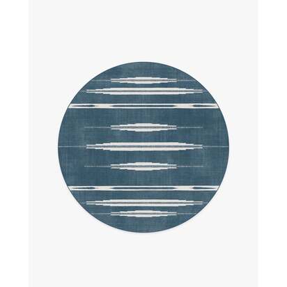 Raye Indigo & Ivory Rug - 185 Round cm - All-In-One Rug
