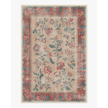 Lilou Currant & Teal Green Rug - 185 x 275 cm - All-In-One Rug