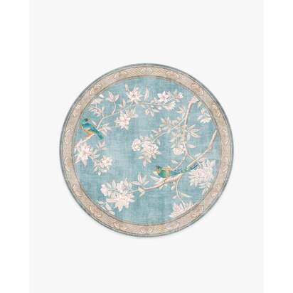 Hampton Soft Blue Rug by Gracie - 185 Round cm - All-In-One Rug