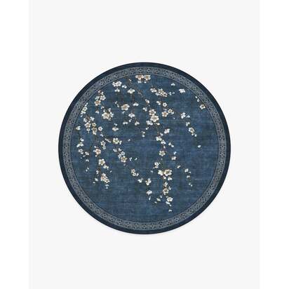 Sakura Indigo Rug by Gracie - 185 Round cm - All-In-One Rug