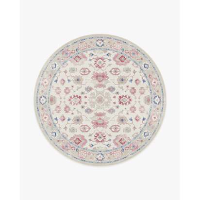 Serena Pink Rug by Mrs. Alice - 245 Round cm - All-In-One Rug