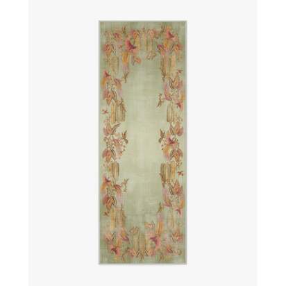 Bird of Paradise Silver Fern Rug by Sanderson - 75 x 215 cm - All-In-One Rug