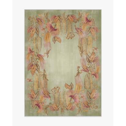 Bird of Paradise Silver Fern Rug by Sanderson - 150 x 215 cm - All-In-One Rug