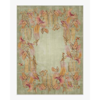 Bird of Paradise Silver Fern Rug by Sanderson - 275 x 365 cm - All-In-One Rug