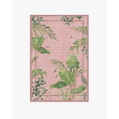 Palm House Rose Rug by Sanderson - 120 x 185 cm - All-In-One Rug