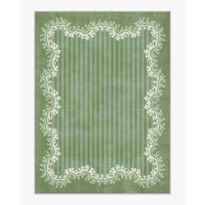 Oxbow Botanical Green Rug by Sanderson - 275 x 365 cm - All-In-One Rug