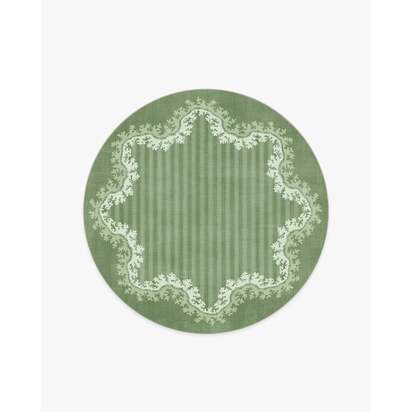 Oxbow Botanical Green Rug by Sanderson - 185 Round cm - All-In-One Rug