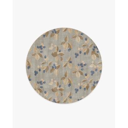 Rubus Azure & Fawn Rug by Sanderson - 185 Round cm - All-In-One Rug