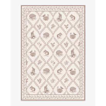 Squirrel & Hedgehog Fawn Rug by Sanderson - 200 x 290 cm - All-In-One Rug
