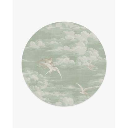 Silvi Clouds Seaspray Rug by Sanderson - 245 Round cm - All-In-One Rug