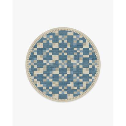 Blake Blue Rug - 185 Round cm - All-In-One Rug