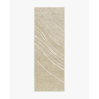 Dune Stone & Ivory Rug by The Local Project - 75 x 215 cm - All-In-One Rug