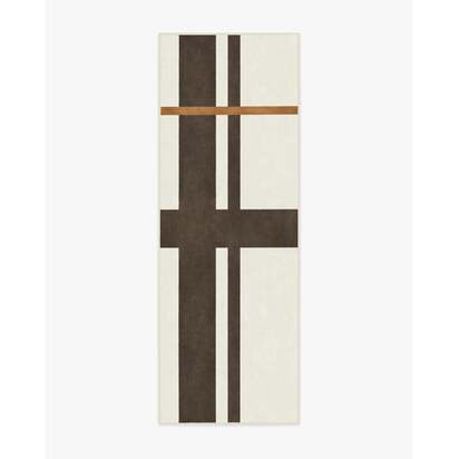 Scala Ivory & Brown Rug by The Local Project - 75 x 215 cm - All-In-One Rug