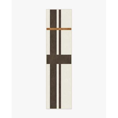 Scala Ivory & Brown Rug by The Local Project - 75 x 305 cm - All-In-One Rug