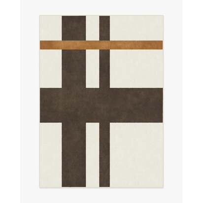 Scala Ivory & Brown Rug by The Local Project - 150 x 215 cm - All-In-One Rug