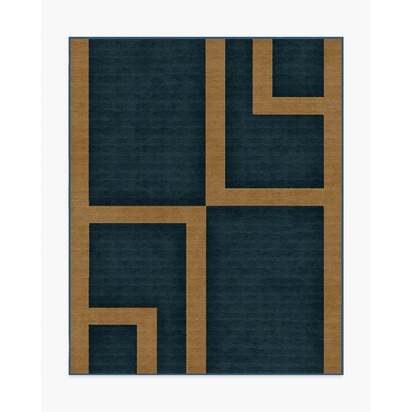 Aldo Indigo & Ochre Rug by The Local Project - 245 x 305 cm - All-In-One Rug