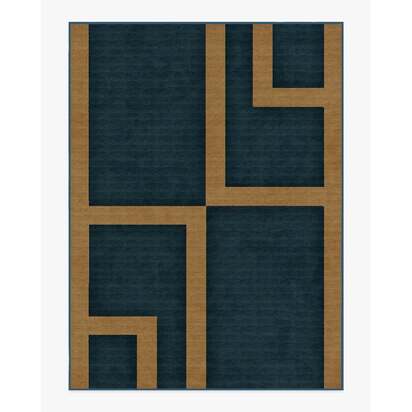 Aldo Indigo & Ochre Rug by The Local Project - 275 x 365 cm - All-In-One Rug