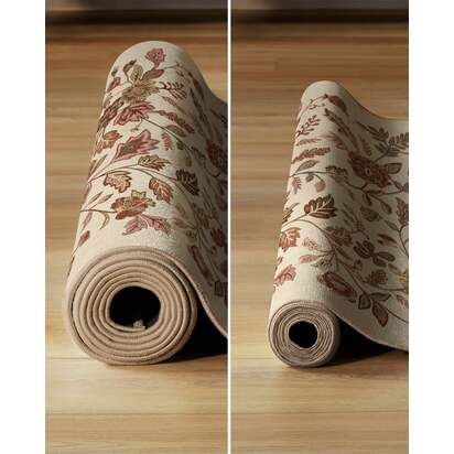 Anonna Burgundy Multicolor Rug - 245 Round cm - All-In-One Rug