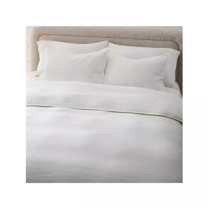 West Elm Cotton-Linen Duvet Cover Set White | W66 x D51cm