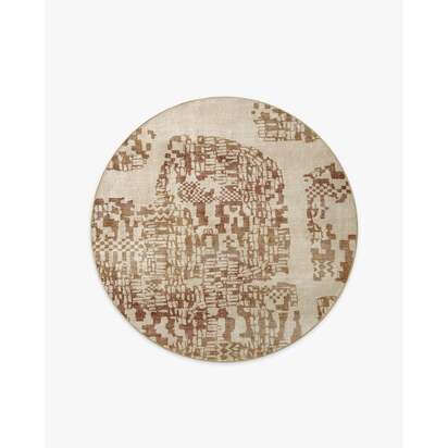 Tessra Bronze & Cream Rug - 185 Round cm - All-In-One Rug
