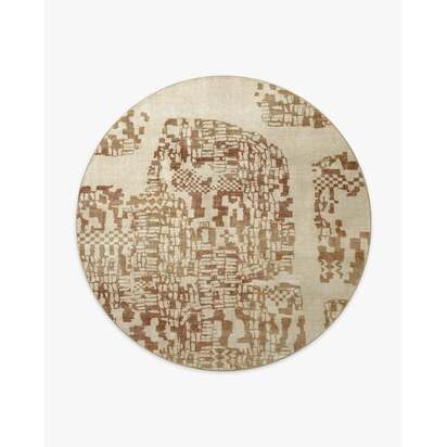 Tessra Bronze & Cream Rug - 245 Round cm - All-In-One Rug