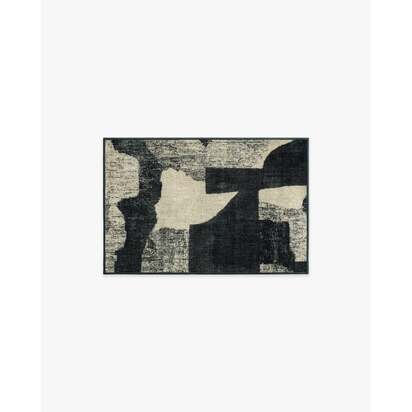Riven Charcoal & Cream Rug - 60 x 90 cm - All-In-One Rug